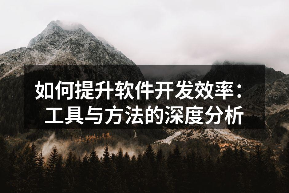 如何提升软件开发效率：工具与方法的深度分析
